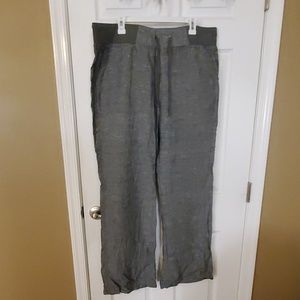 New York and Company grey linen wide leg pants